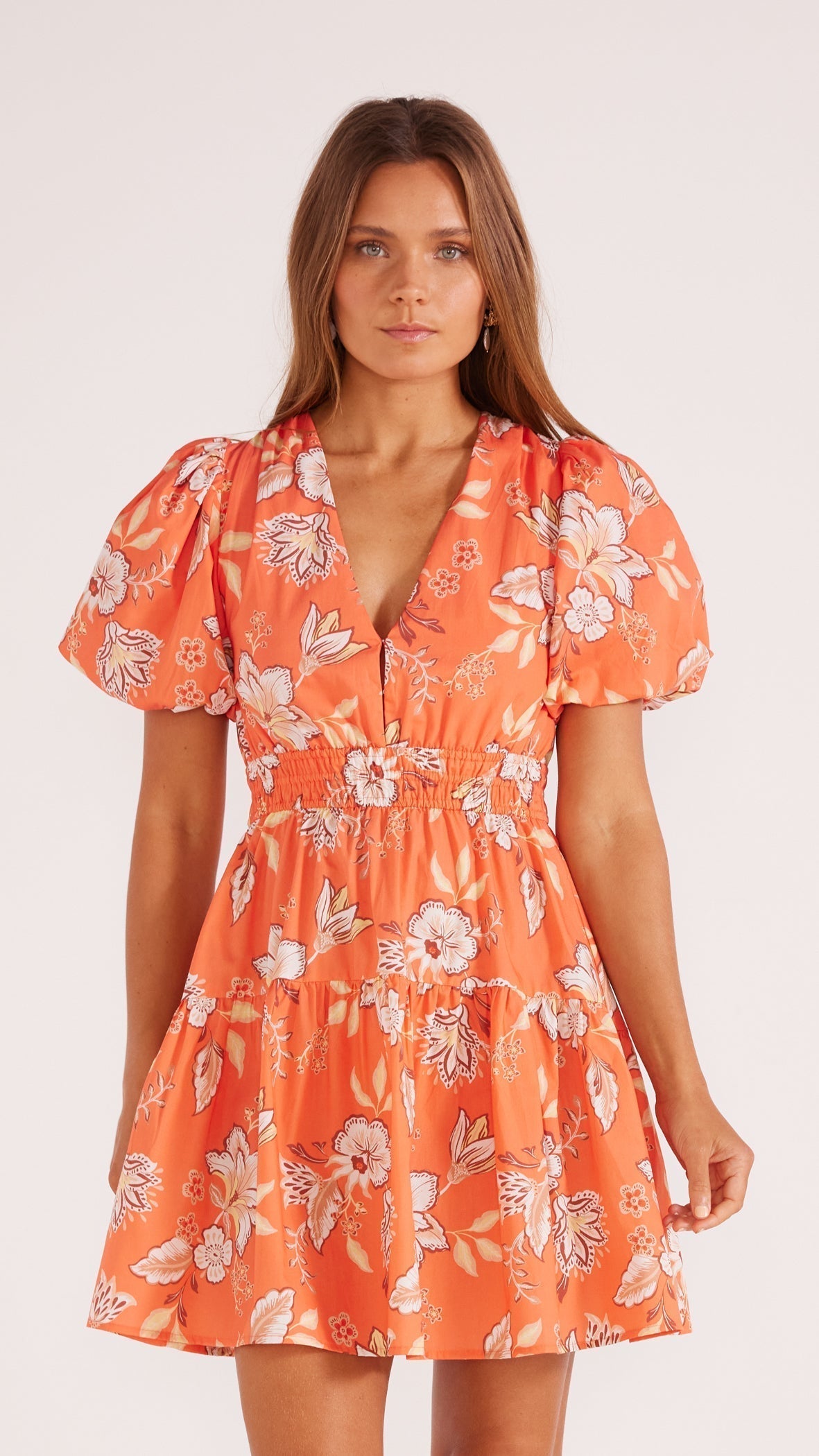 knee length dresses for ladies Leilani Blue Embroidered Mini Dress | Women's Clothing main image 0